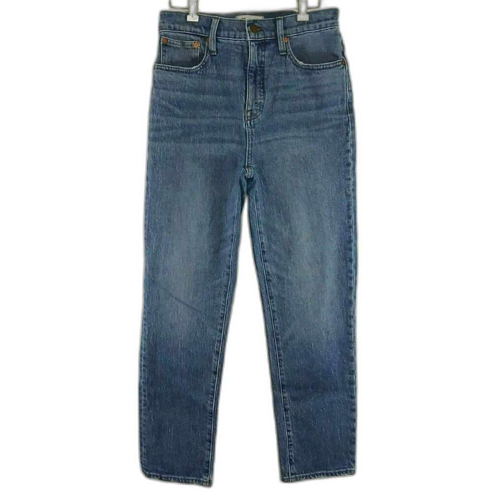 Madewell Classic Straight Jeans Peralta Wash High Rise Tall Size 26T Denim